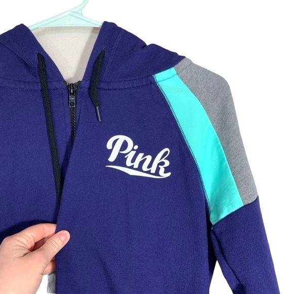 Pink Victoria’s Secret Perfect Full Zip Hoodie Size Small - Picture 5 of 17